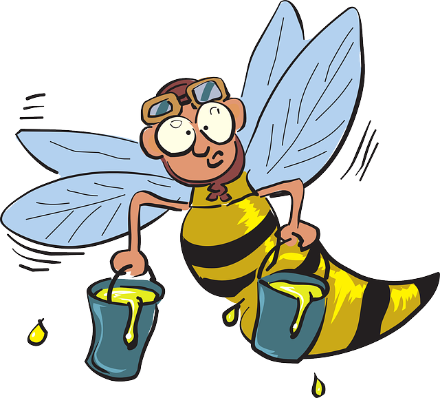 Biene mit Honigeimer